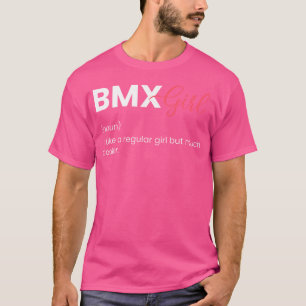 Camiseta Bmx Girl Cyclist Bmx Bike