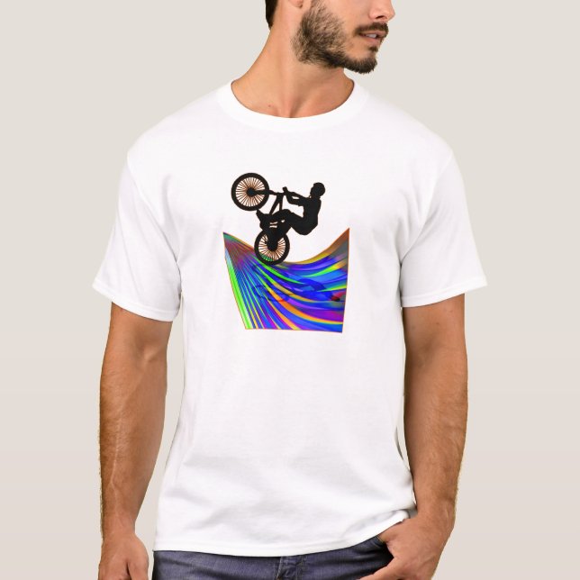 Camiseta BMX na estrada do arco-íris (Frente)