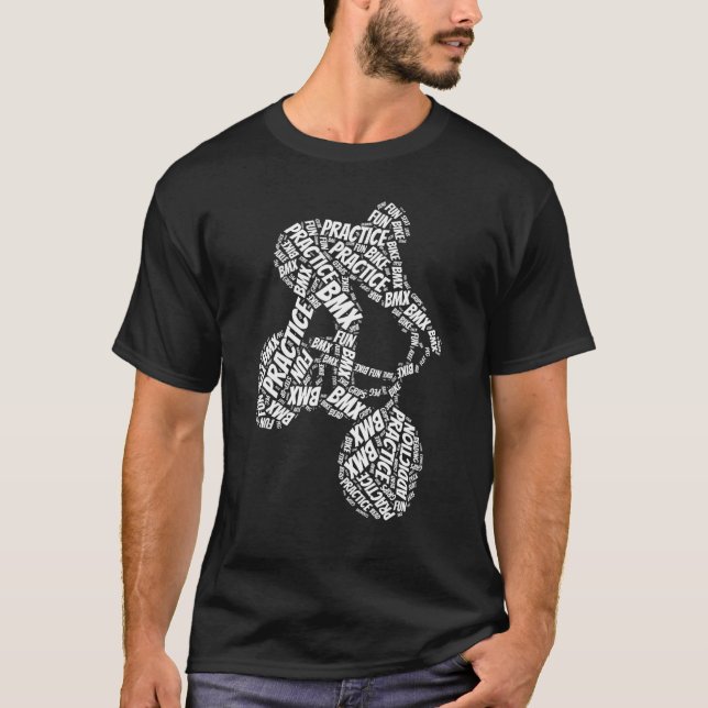 Camiseta Bmx Practice Vício Biker Bmx Rider Silhouette (Frente)