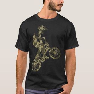 Camiseta BMX Racing Extreme esportivo Bike Rider camuflage