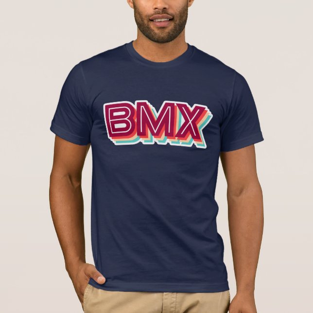 Camiseta BMX Retro Typography Text Cool (Frente)