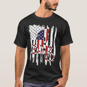 Camiseta BMX Rider USA Flag Bicycle Racing BMX Bike