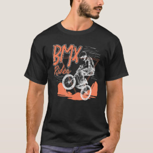 Camiseta Bmx Rider Vintage Trabalho de arte Bmx Riding Bmx 