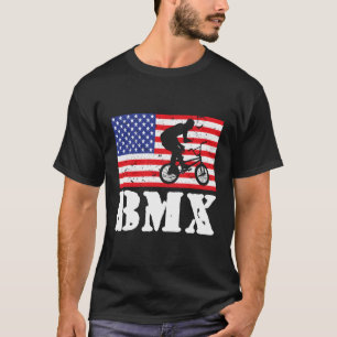Camiseta Bmx Sofrida Andando Na América, Bandeira Americana