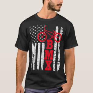 Camiseta BMX USA American Flag Sport Fan Bike Bike