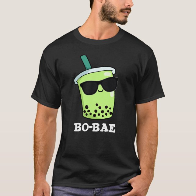 Camiseta Bo-bae Funny Boba Tea Pun Dark BG (Frente)