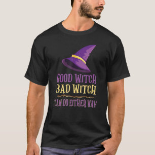 Camiseta Boa Bruxa Má Vestida Bruxa Bruxa Hat Halloween C