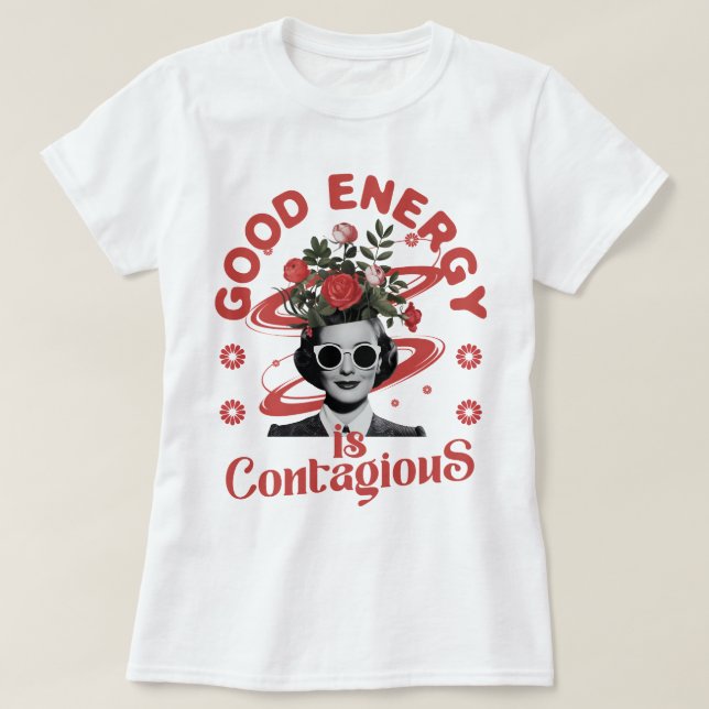 Camiseta Boa Energia é Contagiosa (Frente do Design)