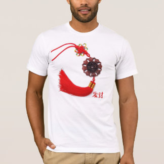 Camiseta Boa fortuna em caráteres chineses