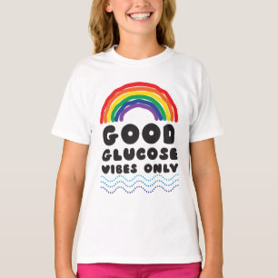 Camiseta Boa glicose (plissado do arco-íris)