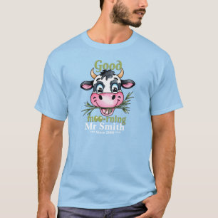 Camiseta Boa Manhã Vaca Engraçada