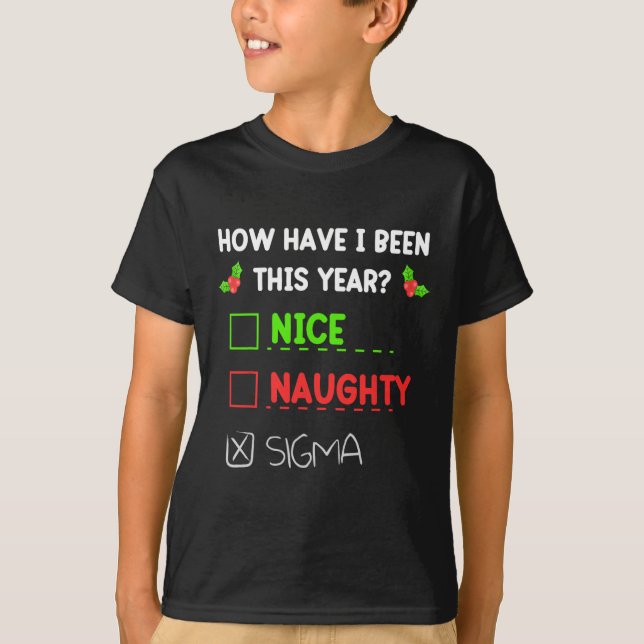 Camiseta Boa Noite De Sigma, Gen Z Engraçado De Natal Para  (Frente)