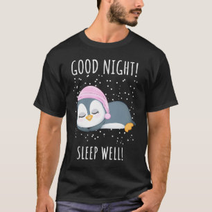 Camiseta Boa noite Dorme bem Pinguim para Crianças