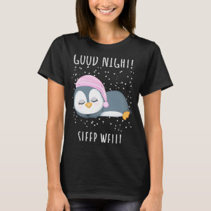 Camiseta Boa noite Dorme bem Pinguim para Crianças