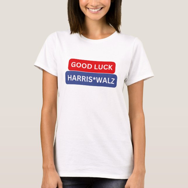 Camiseta Boa sorte Harris Walz (Frente)