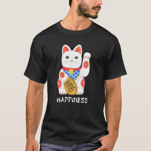 Camiseta Boa Sorte Maneki Neko Felicidade Japonesa E Prosp