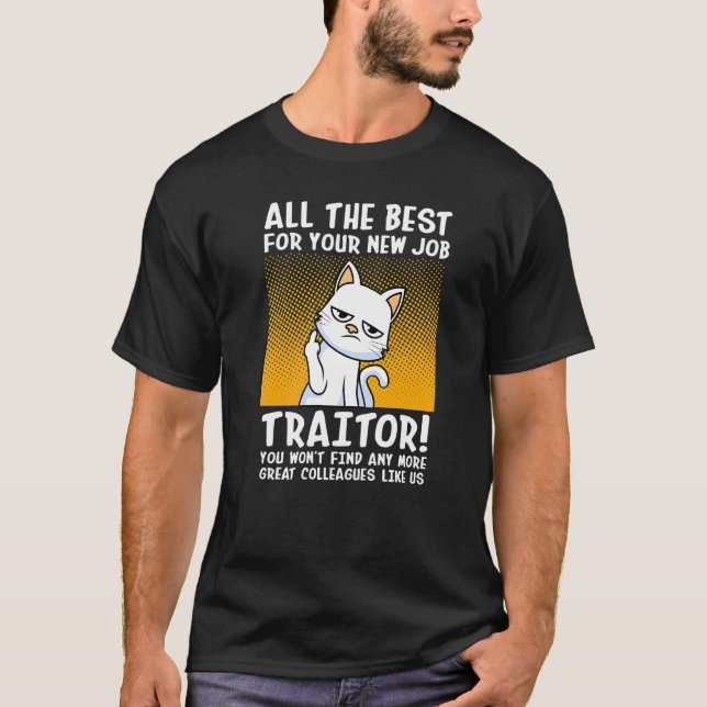 Camiseta Boa Sorte Nova Mudança de Emprego Colega (Frente)