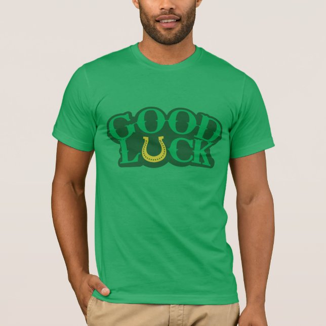 Camiseta Boa sorte, Rua do dia de Patrick. (Frente)
