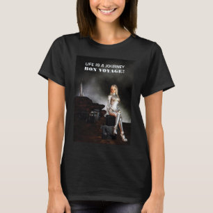 Camiseta Boa Viagem! Mulher bonita. Espaço feliz