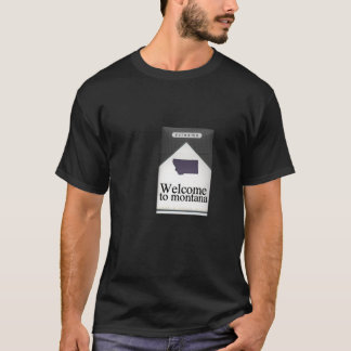 Camiseta Boa vinda à caixa do cigarro de Montana