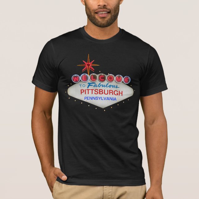 Camiseta Boa vinda a Las Vegas fabuloso/Pittsburgh (Frente)