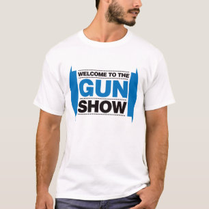 Camiseta Boa vinda à mostra de arma - preto e azul