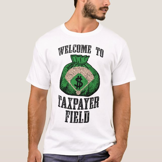 Camiseta Boa vinda ao campo do contribuinte (branco) (Frente)