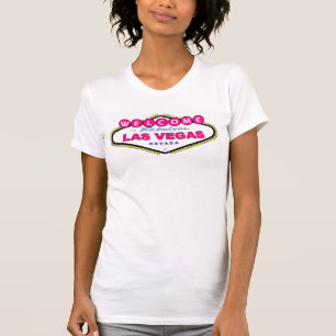 Camiseta Boa vinda do rosa da pastilha elástica a Las Vega
