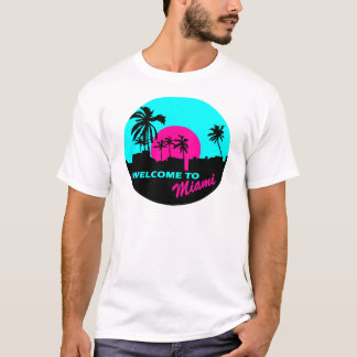 Camiseta Boa vinda legal ao design de Miami