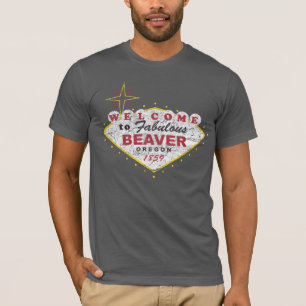 Camiseta Boa vinda para beaver o amor retro do estado do