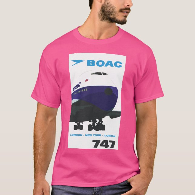 Camiseta Boac 747 Londres - Nova Iorque (Frente)