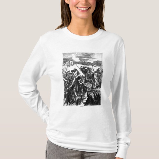 Camiseta Boadicea que estimula o Iceni contra os romanos (Frente)