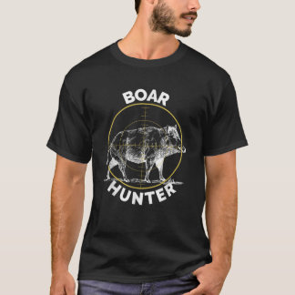 Camiseta Boar Hunter Hog Sight Shirt Wild Pig Tee