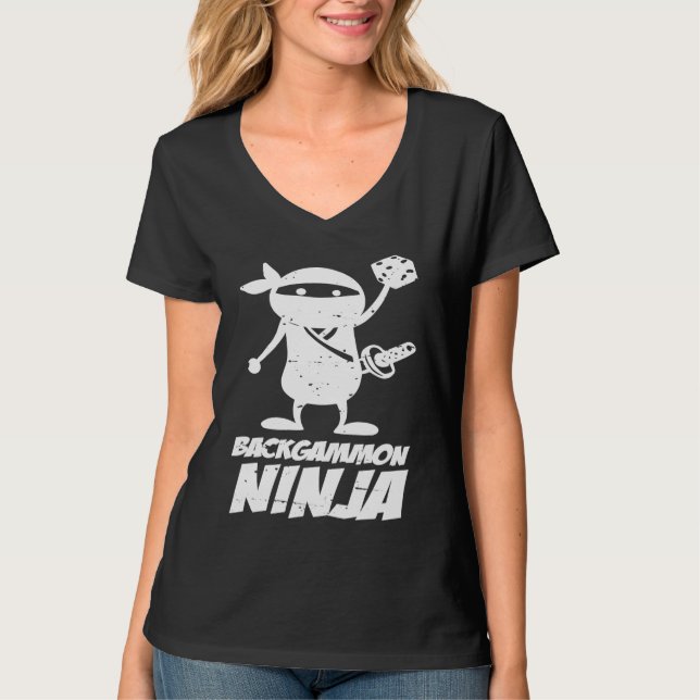 Camiseta Board Game Backgammon Ninja (Frente)