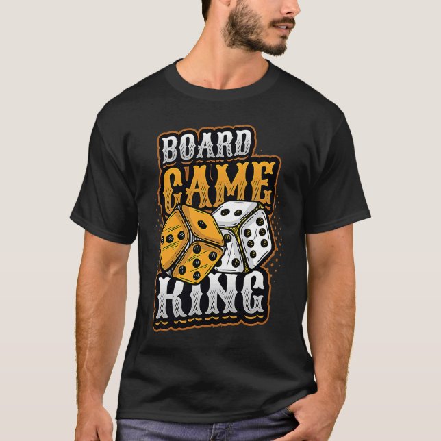 Camiseta Board Game King Dice Tabletop Board Game Player (Frente)