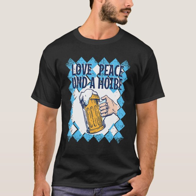 Camiseta Boarisch Love Peace & A Hoibe Bebê (Frente)