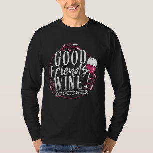 Camiseta Boas Amigas Vinho Juntas - Bebê Melhor Amigo A