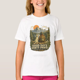 Camiseta Boas Dias Patas Sujas Amante de Cachorro