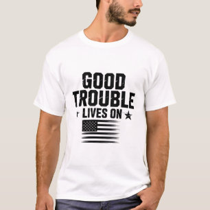Camiseta Boas Dificuldades Necessárias Vive Na Bandeira Dos
