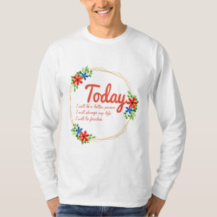 Camiseta boas e positivas citações para o sucesso