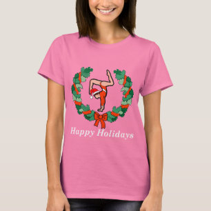 Camiseta Boas festas grinalda ginástica
