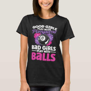 Camiseta Boas Garotas Brincam Com Pompoms Billiard Player S