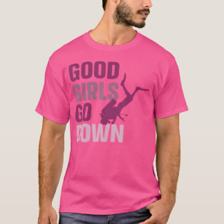 Camiseta Boas Garotas Vão Até O Encantado Divingindo Engraç