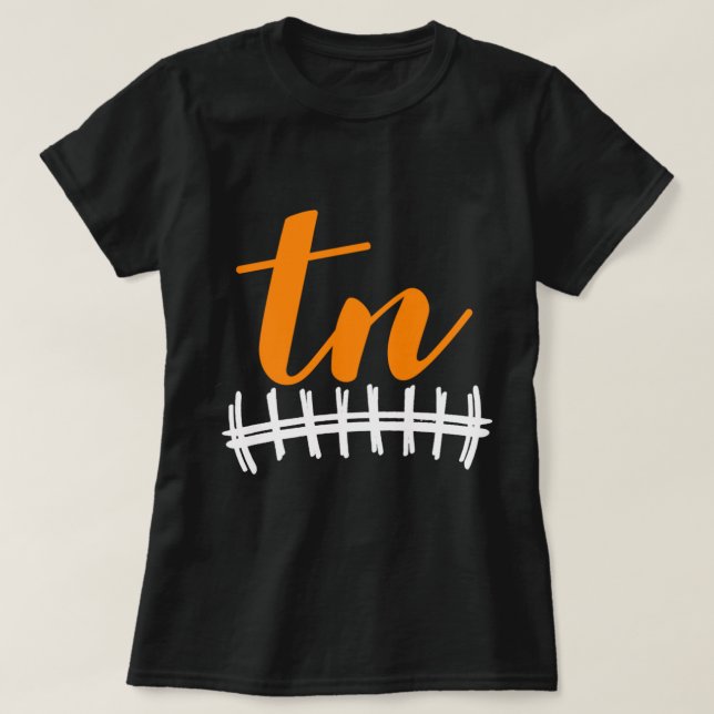 Camiseta Boas Iniciais Do Estado Do Tennessee TN Oferecem V (Frente do Design)