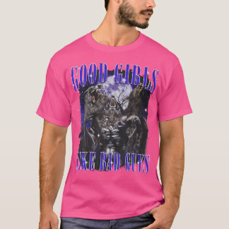 Camiseta Boas Meninas Como Caras Más Engraçadas Lobos Dizen