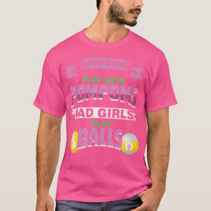 Camiseta Boas Meninas Más Meninas Jogador de Piscina Billia