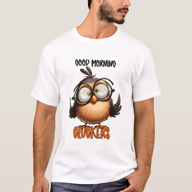 Camiseta Boas Portas da Manhã dos Homens Sarcásticos Engraç (Frente)