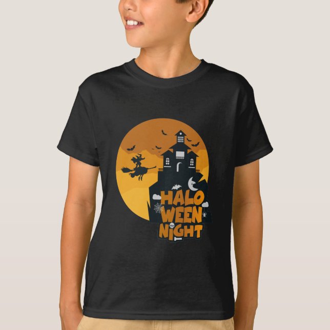 Camiseta Boas roupas da noite de Halloween para meninos (Frente)