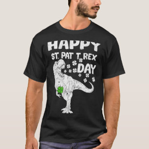 Camiseta Boas Ruas no Rex Saint Patrick S Day Dinossaur Boy