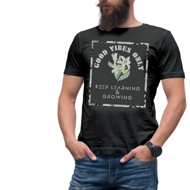 Camiseta Boas Vibes - Continue aprendendo e crescendo Desig (Criador carregado)